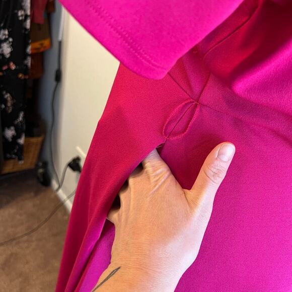 Beauticurve X Lane Bryant Pink Short Sleeve Fit & Flare Spring Dress Size 16 - Picture 10 of 15